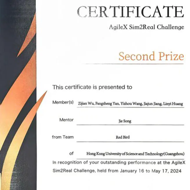 🎉 We won ICRA Sim2Real Challenge 2nd Prize in onsite competition!